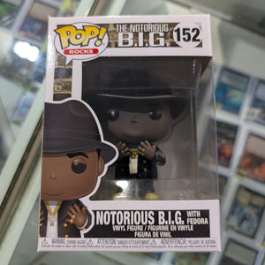 Funko POP! Rocks - Biggie Smalls Vinyl Figure - NOTORIOUS B.I.G. w/ Fedora #152 FRENLY BRICKS - Open 7 Days