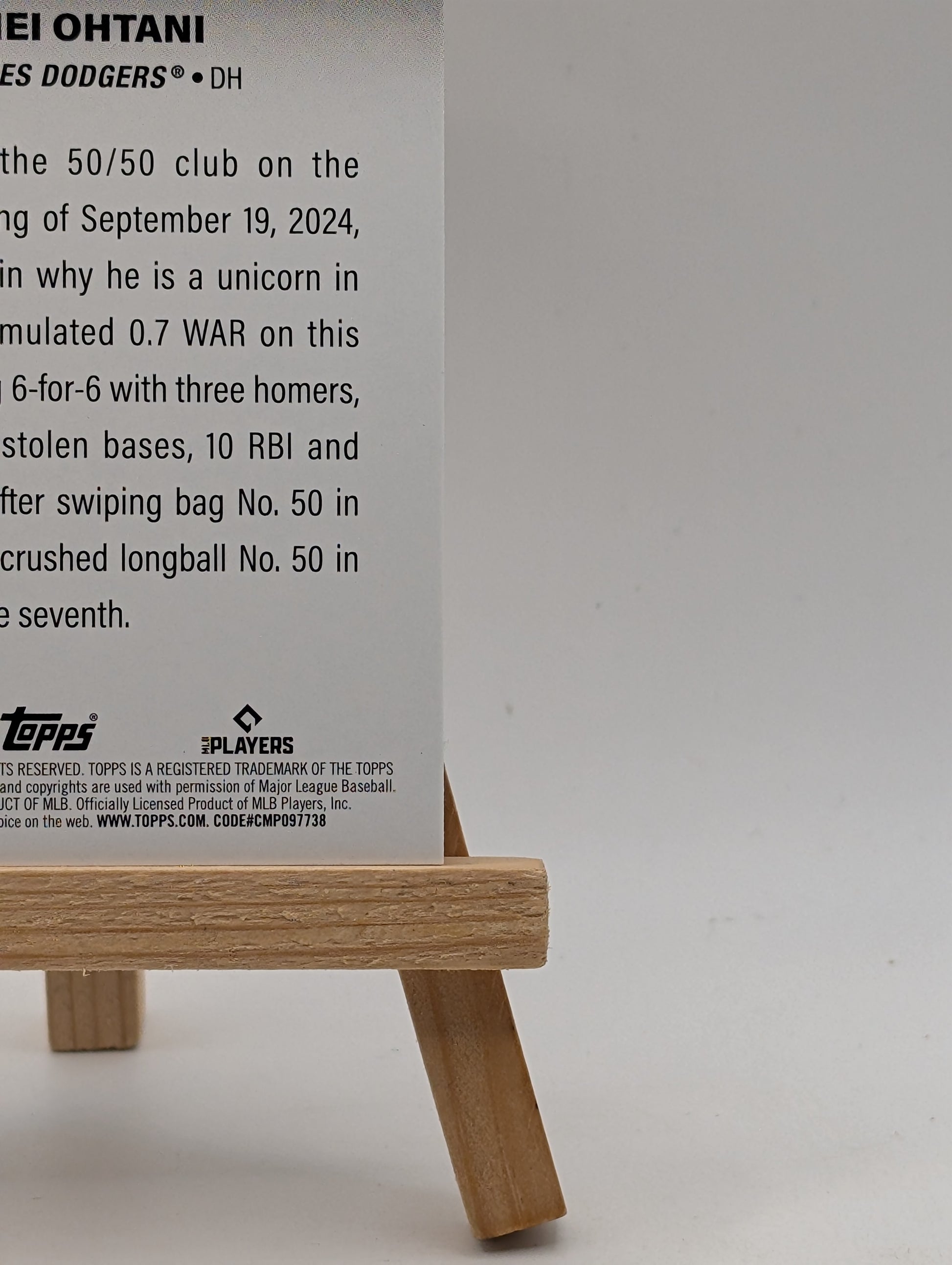 2025 Topps Series 1 Greatest Hits Shohei Ohtani #GH25 50/50 Green Foil /99 MVP