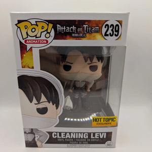 Funko Pop! Attack On Titan Cleaning Levi #239 Hot Topic Exclusive Vaulted FRENLY BRICKS - Open 7 Days