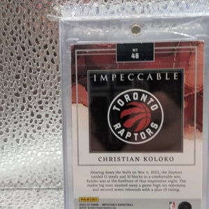 2022-23 Panini Impeccable Christian Koloko /20 Troy Ounce Fine Silver FRENLY BRICKS - Open 7 Days