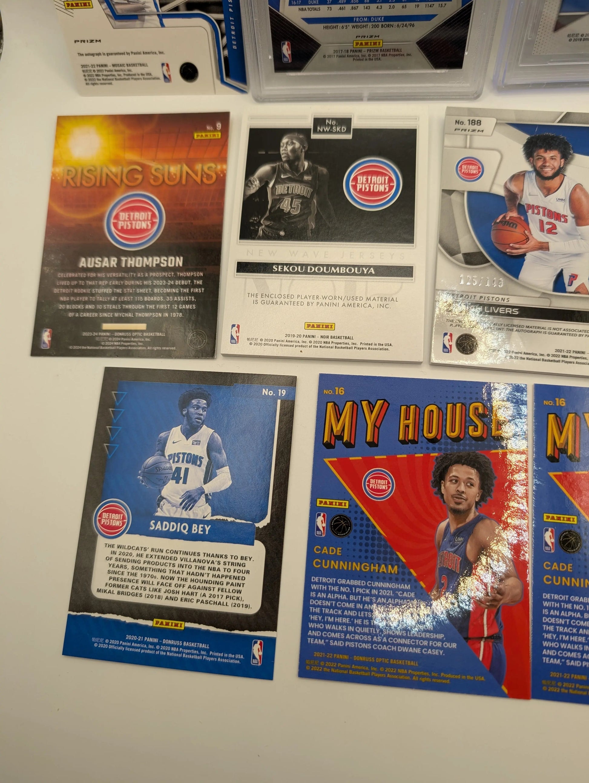 Detroit Pistons NBA Basketball Card Lot, Rookies, Patch, Auto, Cade Cunningham FRENLY BRICKS - Open 7 Days