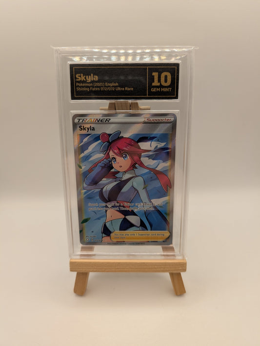 Skyla 072/072 Full Art Rare Shining Fates 2021 Pokemon SWSH Graded 10 #3 FRENLY BRICKS - Open 7 Days
