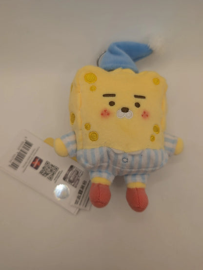 Kakao Friends x SpongeBob Ryan Plush Keychain - Korea Exclusive Collaboration FRENLY BRICKS - Open 7 Days
