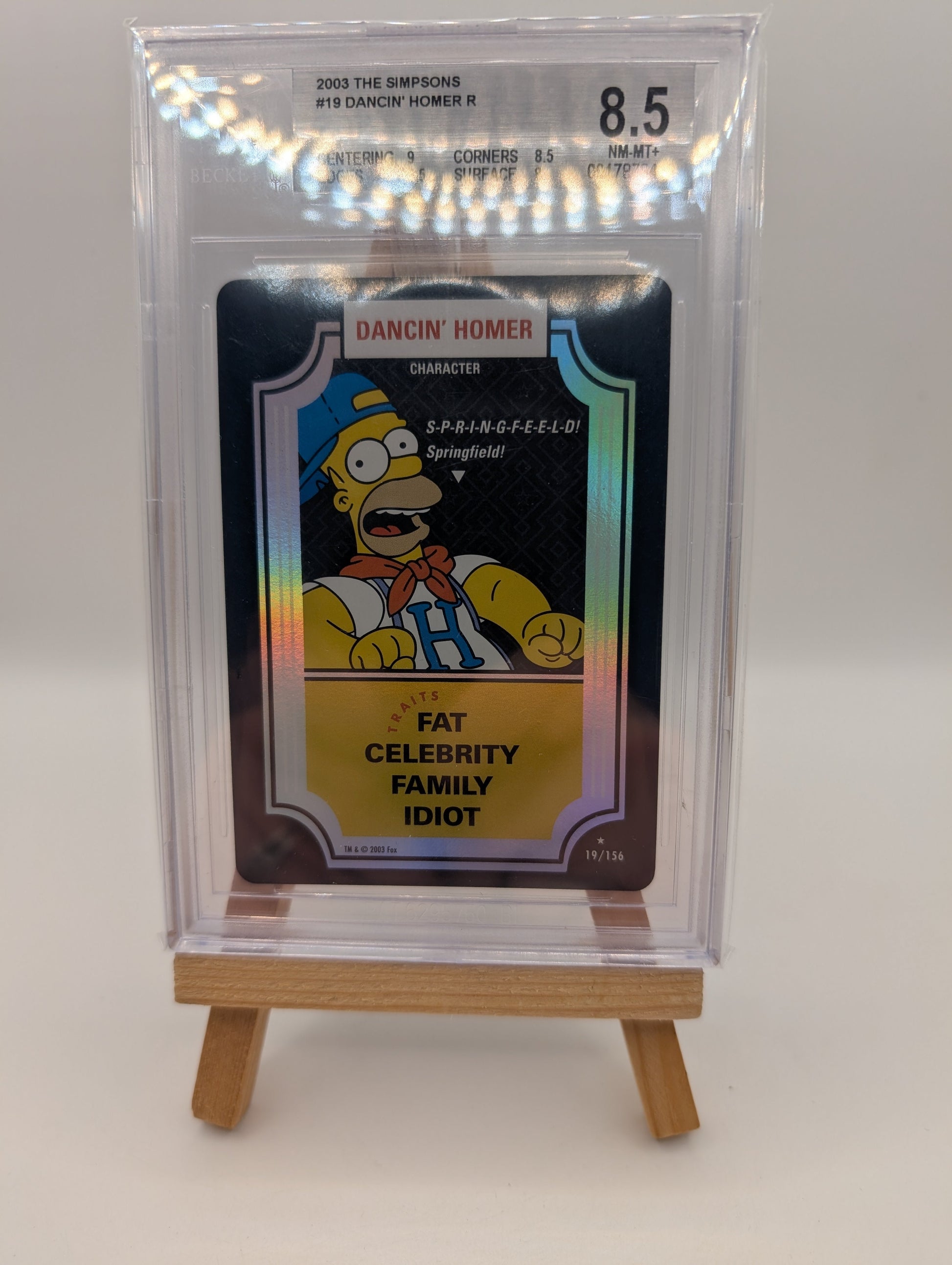2003 WOTC WIZARDS OF THE COAST THE SIMPSONS TCG DANCIN HOMER SIMPSON CARD BGS 8.5 FRENLY BRICKS - Open 7 Days