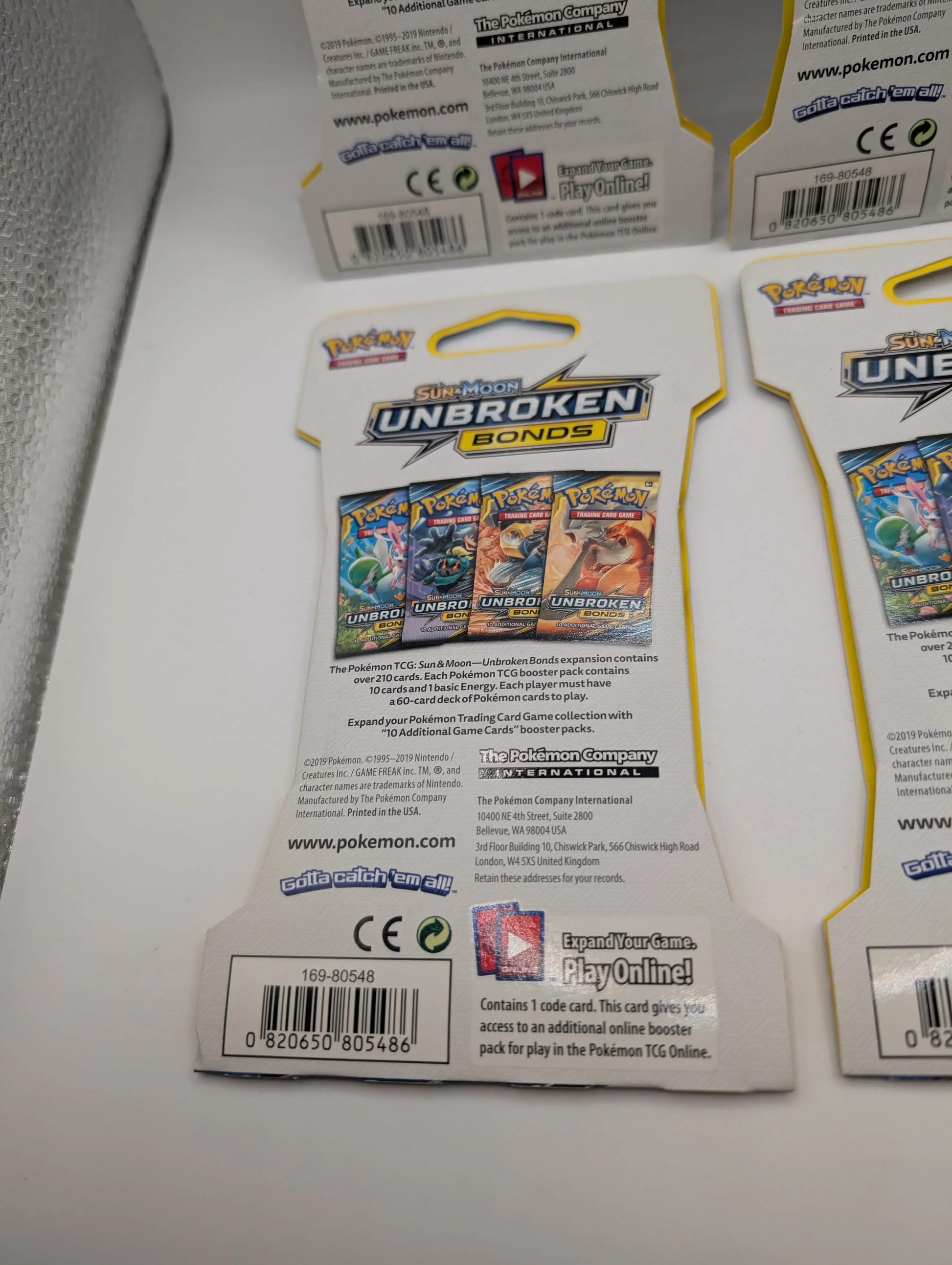 Art Set of 4 Blister Sealed Booster Packs: Pokémon SM unbroken Bonds Cards ENG, photo 7 image 7