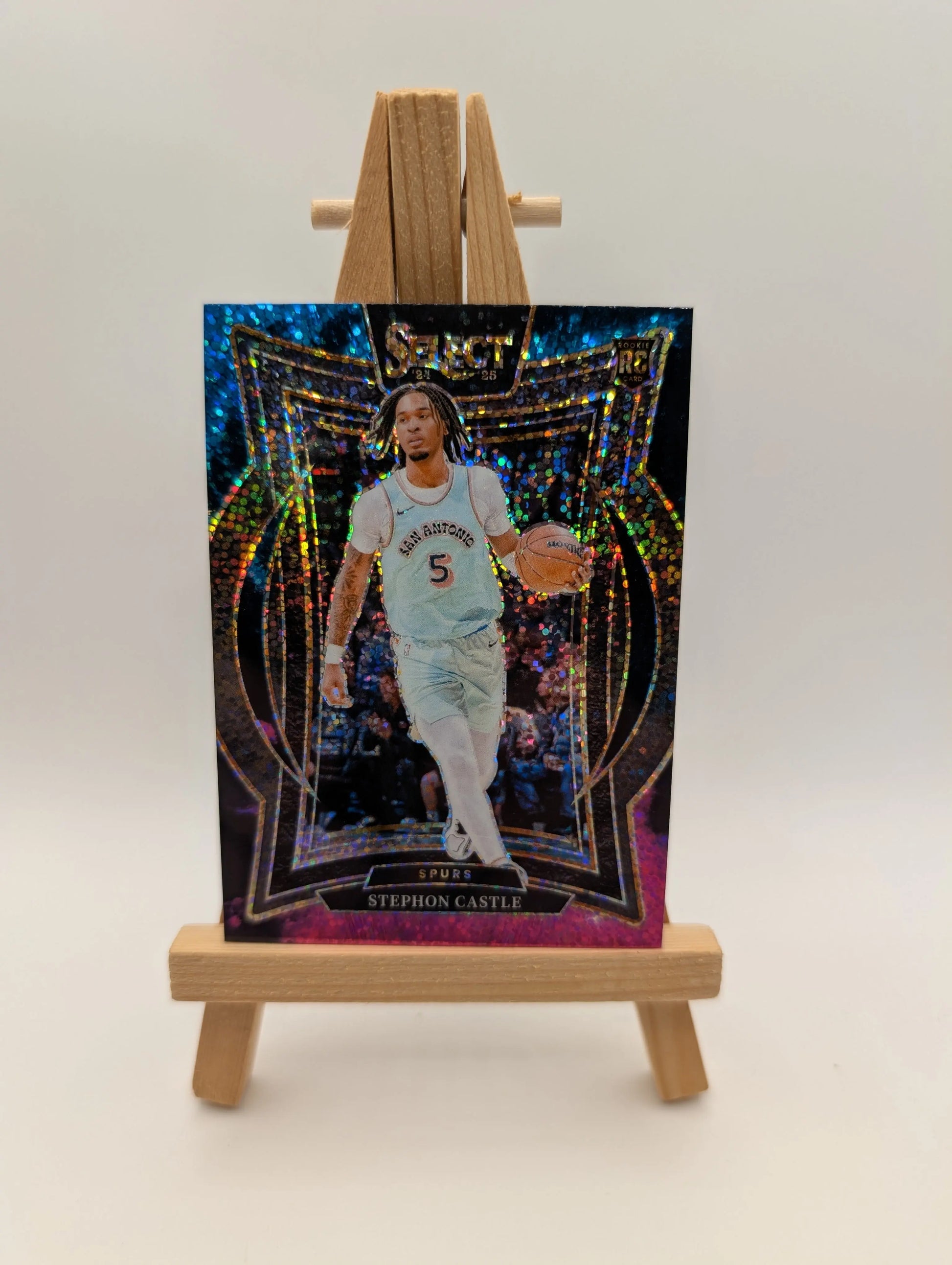 2024-25 Panini Select Concourse Stephon Castle #72 Cosmic Prizm (RC) Spurs FRENLY BRICKS - Open 7 Days