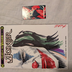 M NM Joker Year Of The Villain #1 DC Comics 2019 Brian Lacy signed 1/1 unique art FRENLY BRICKS - Open 7 Days