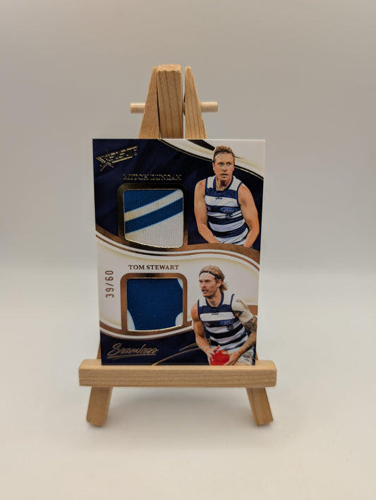 2025 Select Seamless Mitch Duncan Tom Stewart Dual Patch /60 Geelong FRENLY BRICKS - Open 7 Days