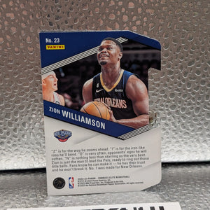 ZION WILLIAMSON 2022-23 DONRUSS ELITE SPELL BOUND ORANGE DIE-CUT LETTER 