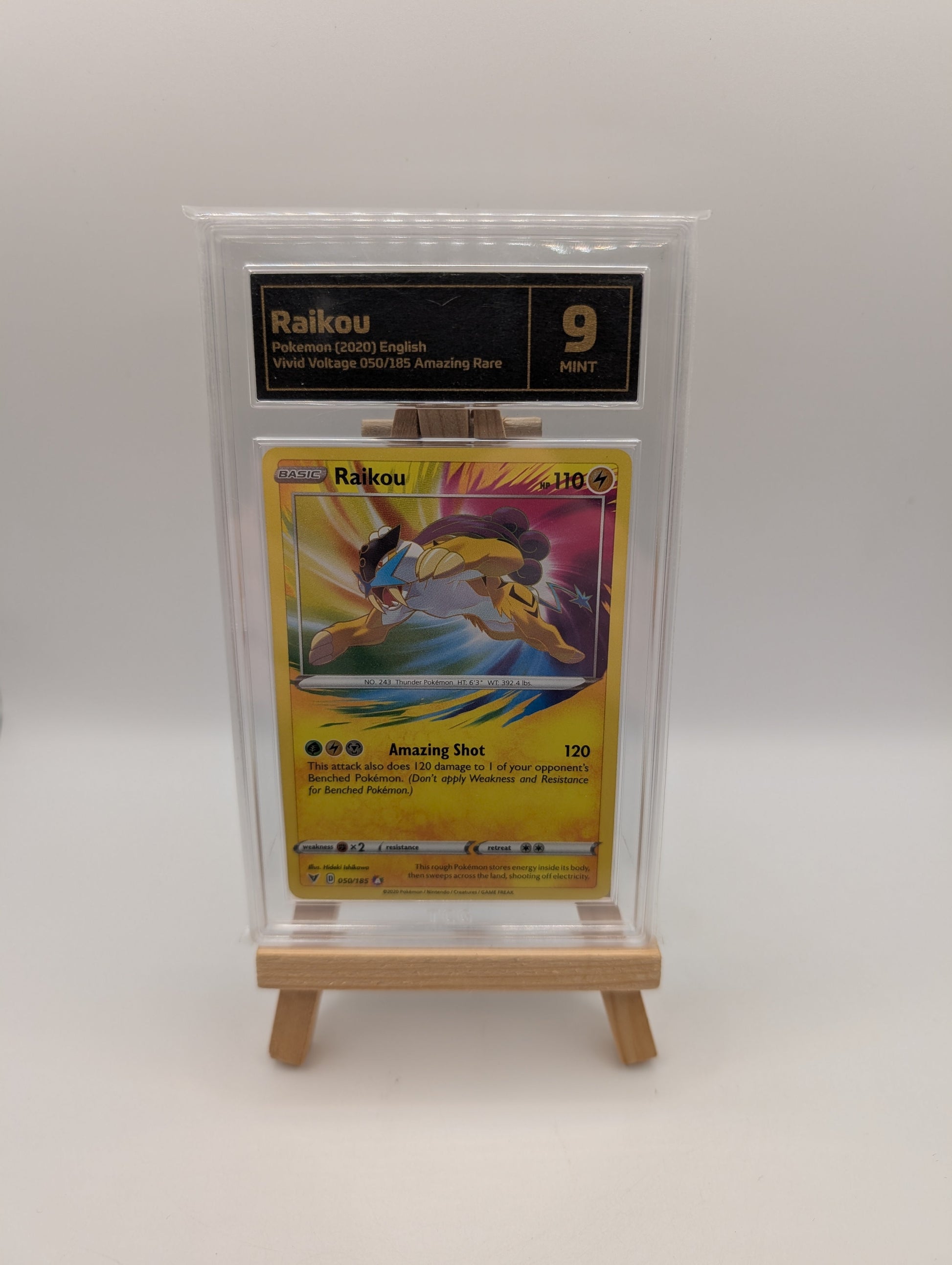 RAIKOU AMAZING RARE - 050/185 - Graded 9 - VIVID VOLTAGE FRENLY BRICKS - Open 7 Days