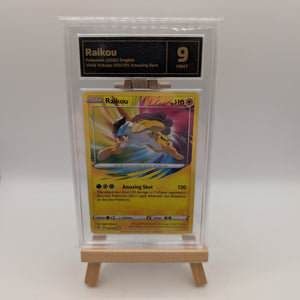 RAIKOU AMAZING RARE - 050/185 - Graded 9 - VIVID VOLTAGE FRENLY BRICKS - Open 7 Days
