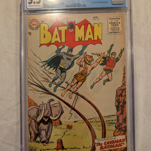 Batman #93 CGC 5.5 DC Detective Comics 1955 Win Mortimer Prof Carter Nichols App FRENLY BRICKS - Open 7 Days