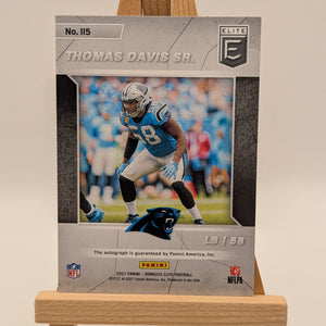 THOMAS DAVIS SR PANTHERS 2021 PANINI DONRUSS ELITE IMPACT IMPRESSIONS AUTO /99 FRENLY BRICKS - Open 7 Days