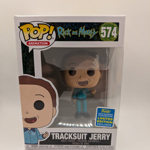Funko Pop! Tracksuit Jerry #574 Rick and Morty 2019 SDCC Exclusive Vaulted