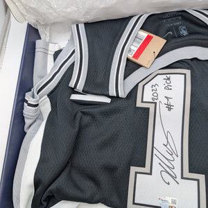 Victor Wembanyama Signed Nike Icon Jersey with 2023 #1 Pick Inscription Fanatics FRENLY BRICKS - Open 7 Days