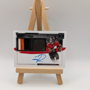 2021 Impeccable Jaelon Darden Elegance Rookie Helmet/Patch On Card Auto #/75