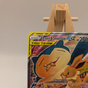 Eevee & Snorlax GX Sm169 Holo TAG TEAM Promo FRENLY BRICKS - Open 7 Days
