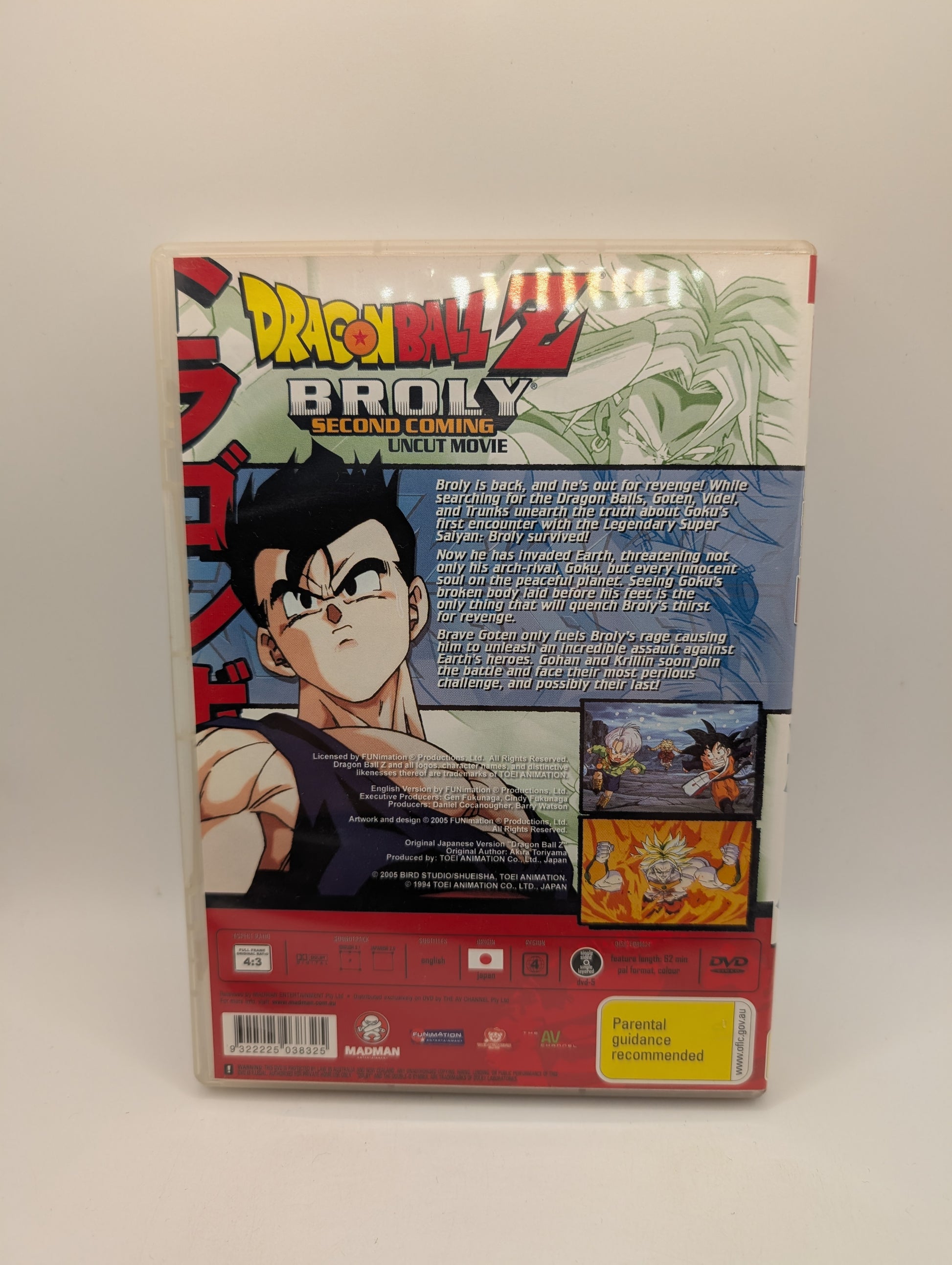 Dragon Ball Z: The Movie - Broly: Second Coming (DVD, 2005, Uncut)