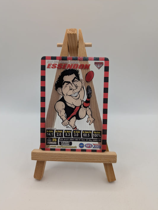 2007 AFL Teamcoach Trading Card Star Wild SW5 Scott Lucas (Essendon). FRENLY BRICKS - Open 7 Days