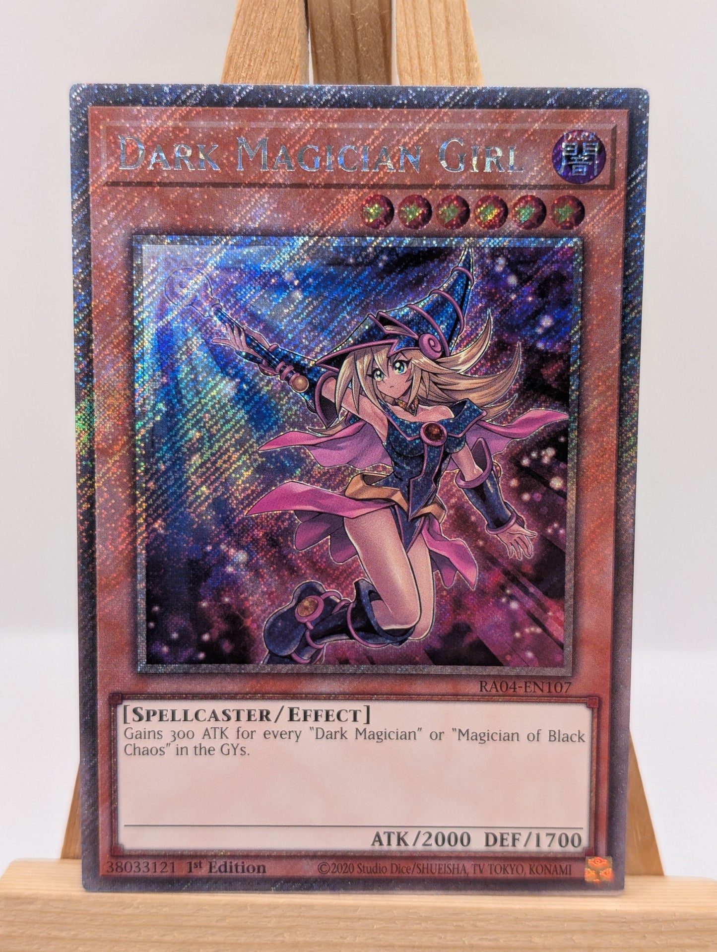 *** DARK MAGICIAN GIRL *** ALTERNATE ART PLATINUM SECRET RARE RA04-EN107 YUGIOH! FRENLY BRICKS - Open 7 Days