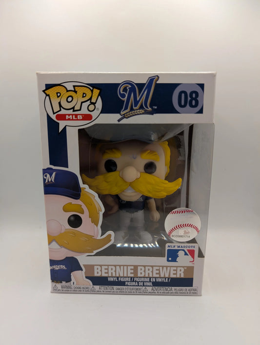 Funko Pop! MLB: BERNIE BREWER #08 Milwaukee Brewers Mascot Baseball FRENLY BRICKS - Open 7 Days