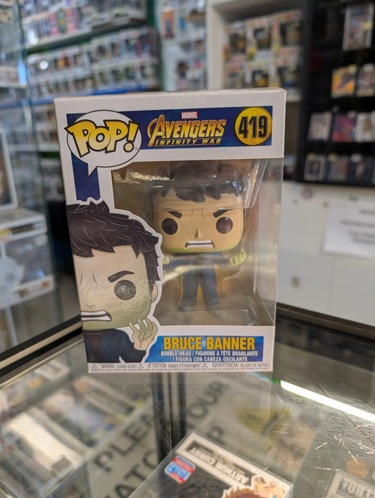 FUNKO Pop Vinyl Bruce Banner Marvel #419 FRENLY BRICKS - Open 7 Days