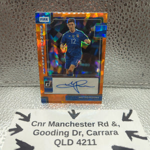 2022-23 Panini Donruss Soccer MATTEO PESSINA Auto Cracked Ice   Orange FRENLY BRICKS - Open 7 Days