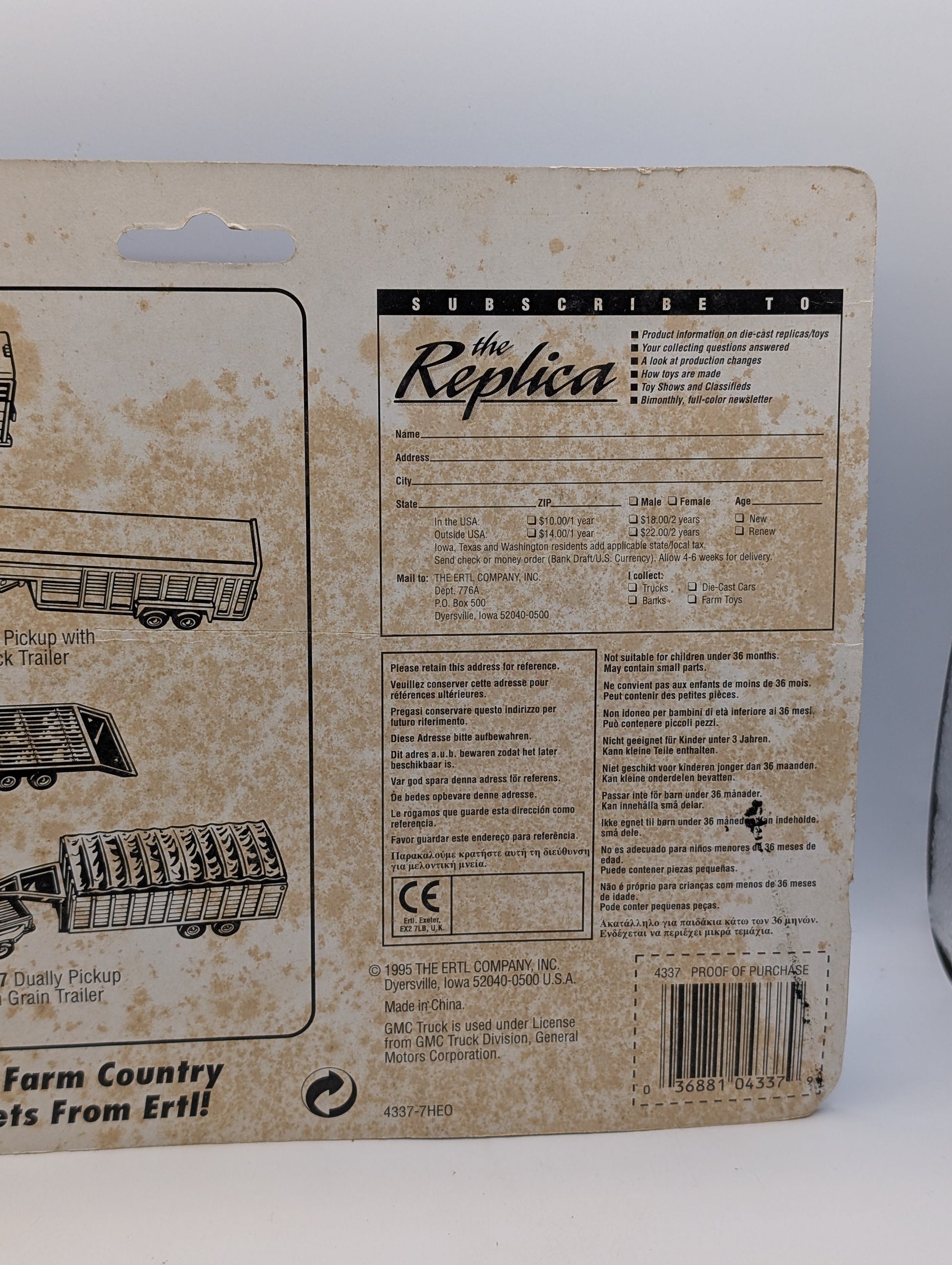 1/64 Farm Country Dually Pickup with Grain Trailer - new in package FRENLY BRICKS - Open 7 Days