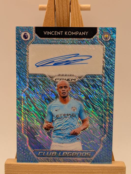 2019 Panini Prizm Premier Vincent Kompany Club Legends Auto Blue Shimmer FOTL FRENLY BRICKS - Open 7 Days