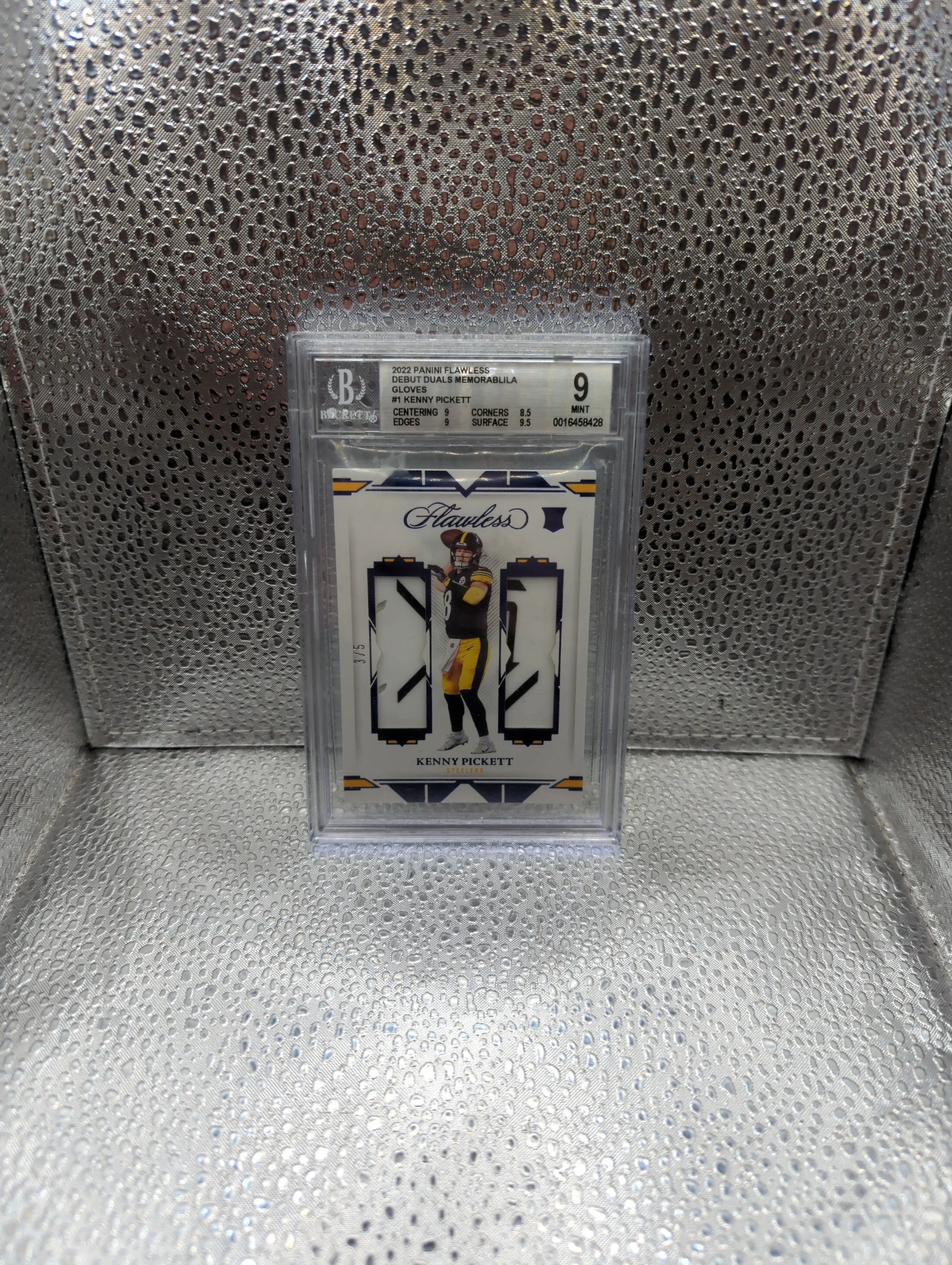 2022 Panini Flawless Debut Duals Memorabilia Gloves #1 Kenny Pickett /5 BGS 9 GRADED FRENLY BRICKS - Open 7 Days