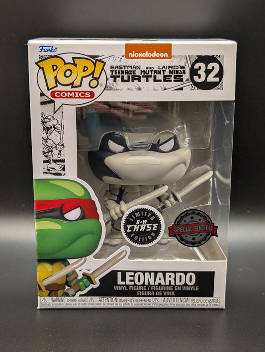 Funko POP! Tv Teenage Mutant Ninja Turtles #32 Leonardo B+W Chase Limited Edition FRENLY BRICKS - Open 7 Days