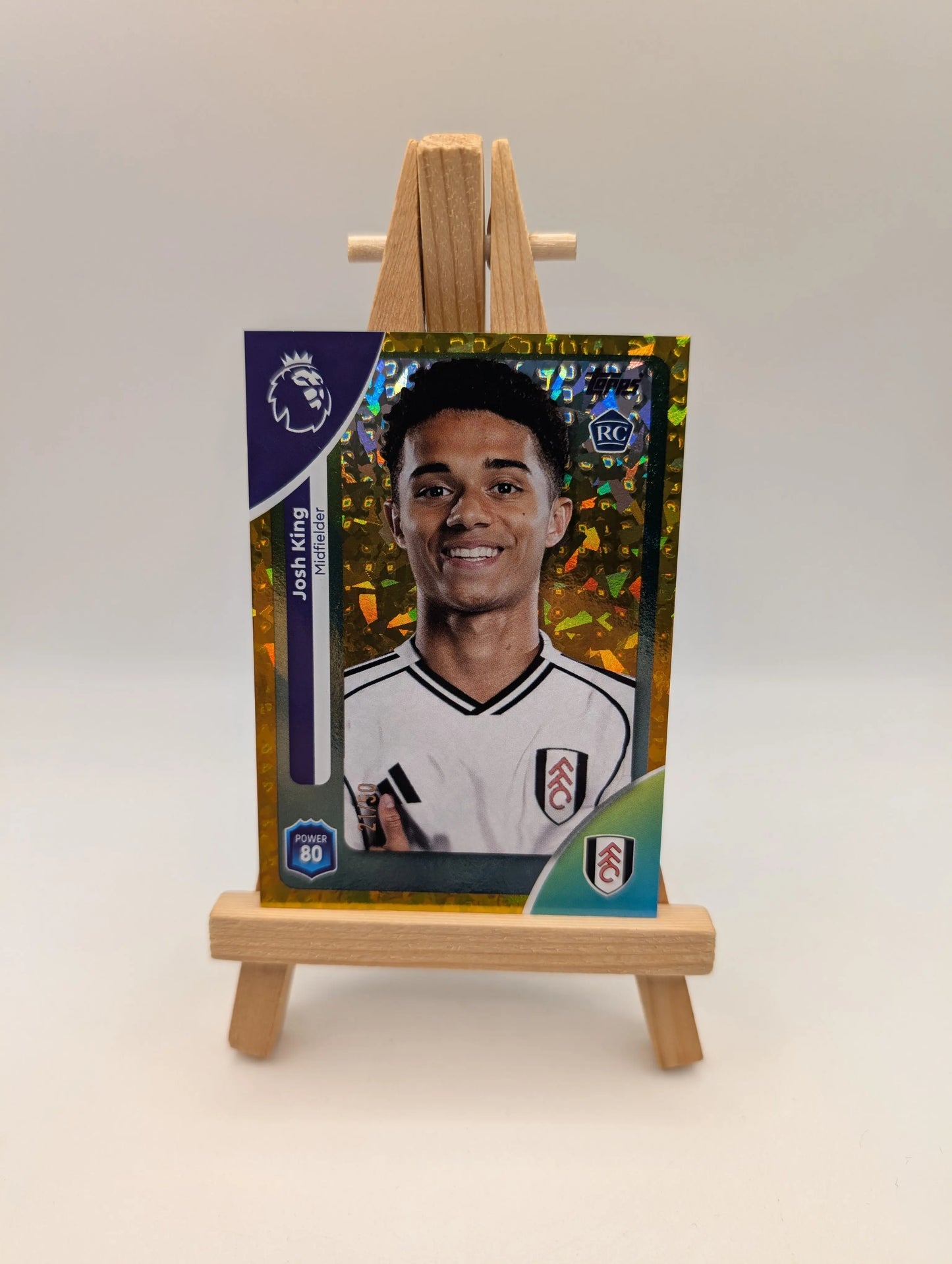 2025-26 Topps Premier League Josh King Rookie Card Gold /50 FRENLY BRICKS - Open 7 Days