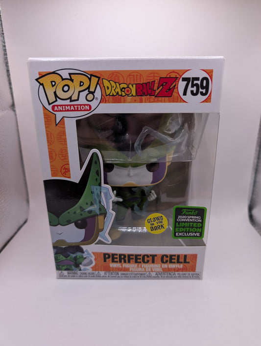 Perfect Cell 759 Pop Vinyl Funko In Protector Glow 2020 Spring Convention DBZ FRENLY BRICKS - Open 7 Days