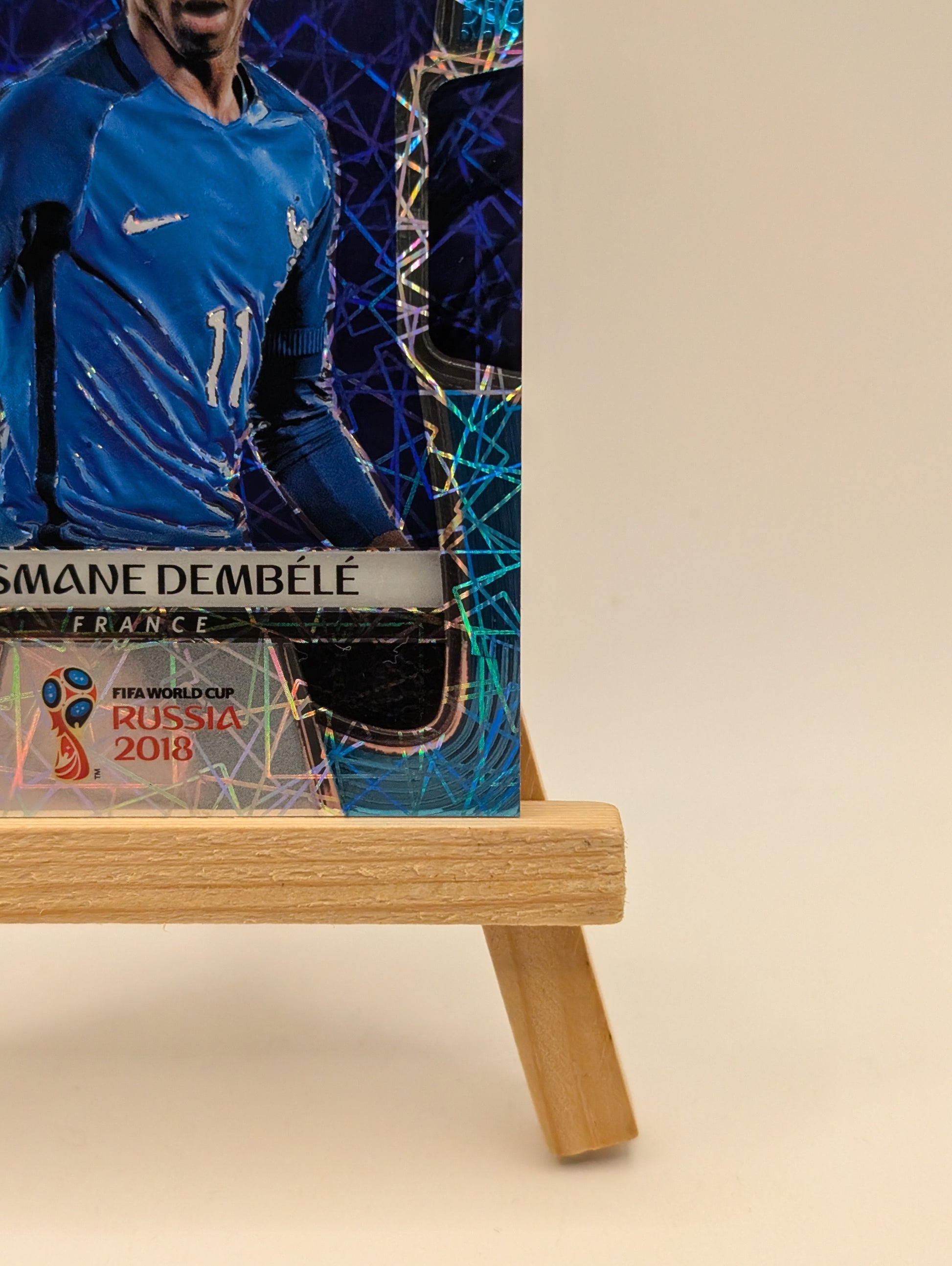 2018 Panini Prizm World Cup #85 Ousmane Dembele Light Blue Lazer #/125 France