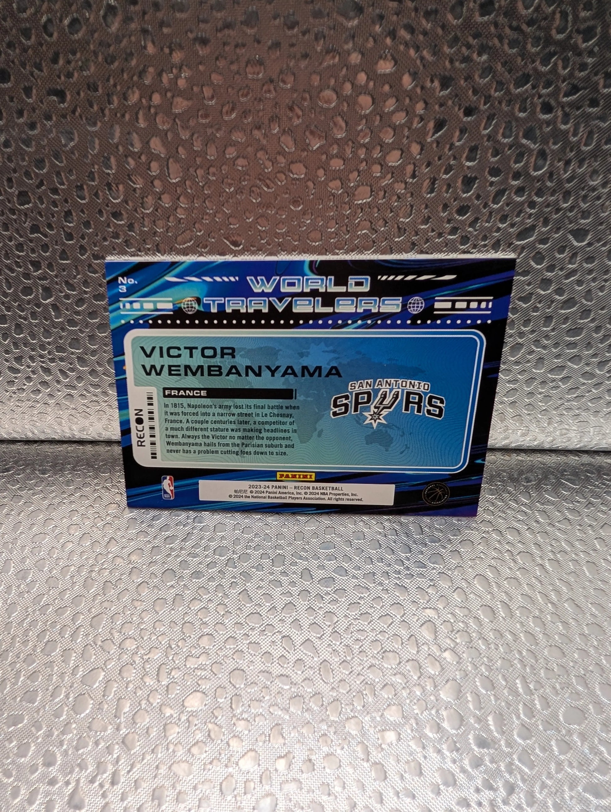 Victor Wembanyama 08/10 RC Recon World Travelers Panini FRENLY BRICKS - Open 7 Days