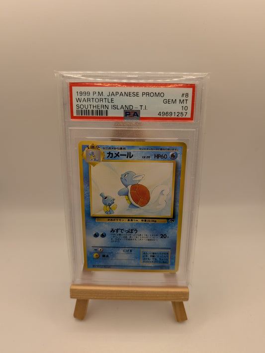 Pokémon 1999 P.M. Japanese Promo Wartortle Southern Island PSA 10 Gem MT #8 FRENLY BRICKS - Open 7 Days