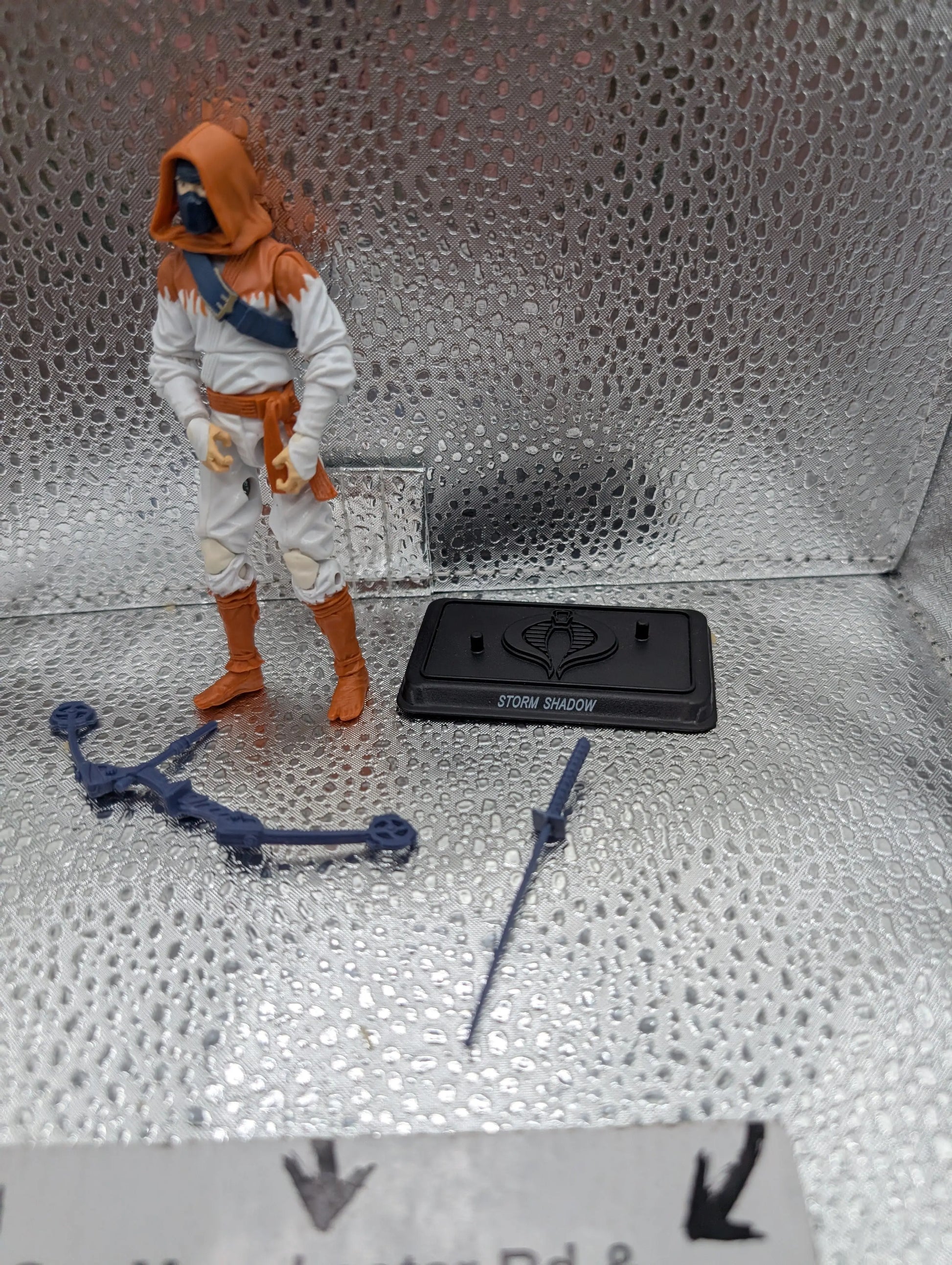 GI Joe Dollar General Storm Shadow orange white loose figure 2013 Ninja TGin Zu FRENLY BRICKS - Open 7 Days