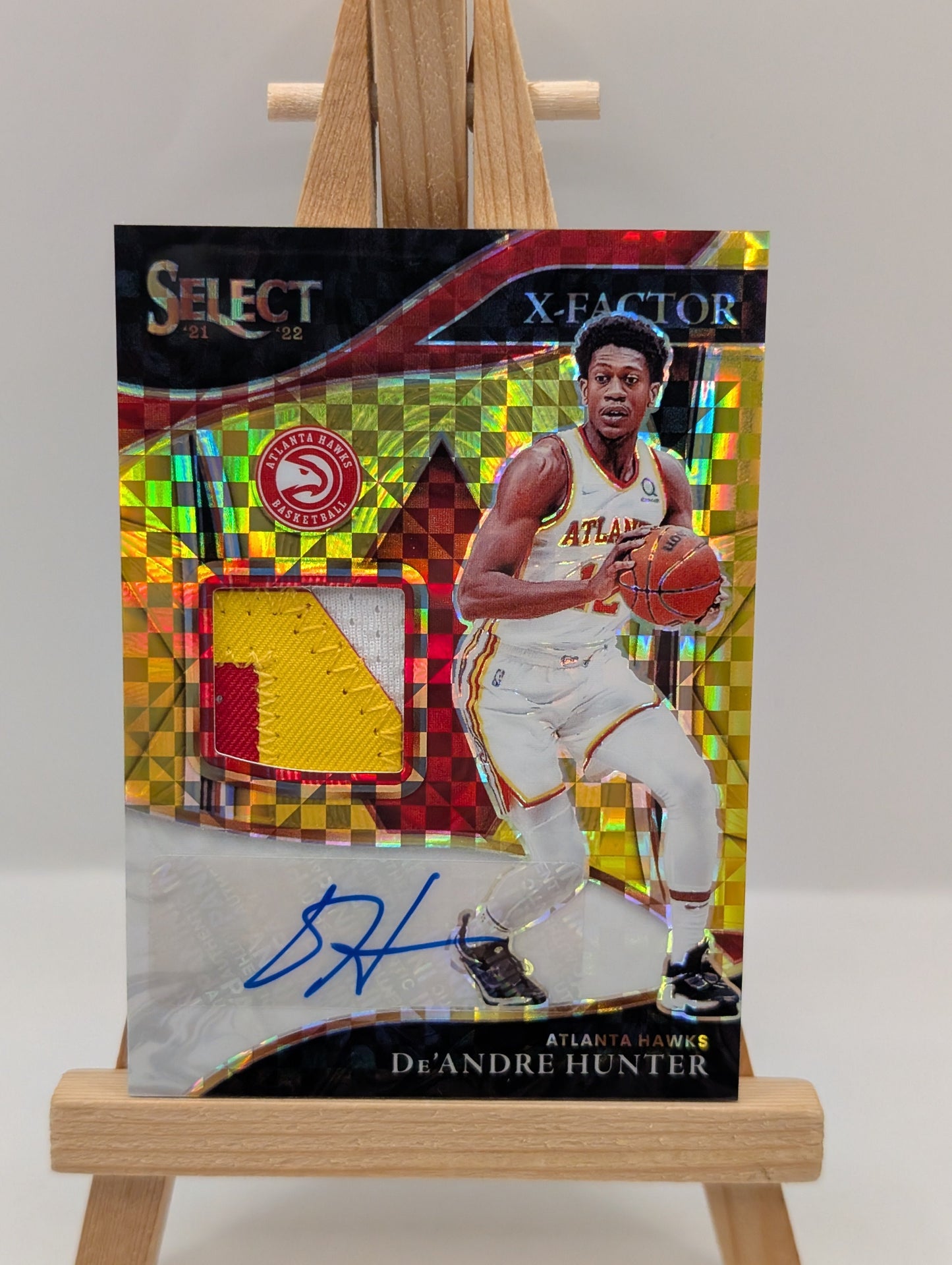 DE'ANDRE HUNTER 2021-22 SELECT X-FACTOR PATCH Gold PRIZM AUTO /10 FRENLY BRICKS - Open 7 Days