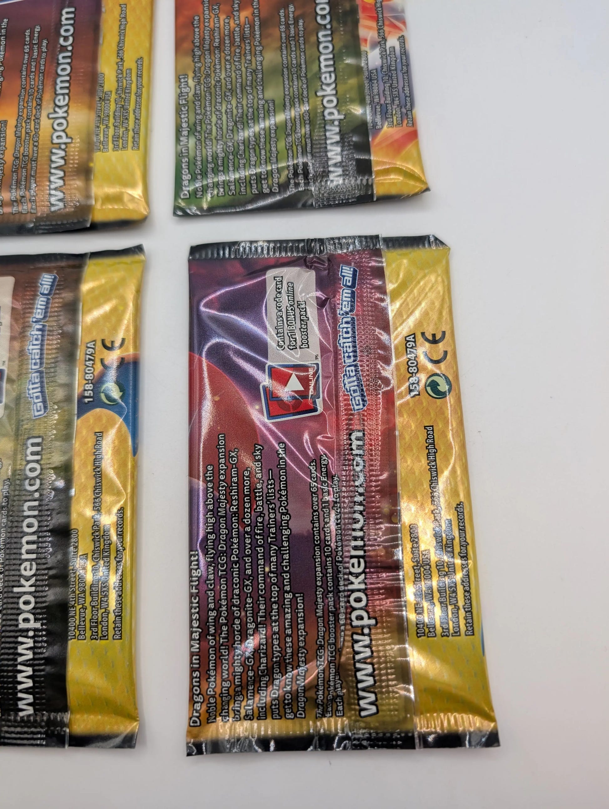 Pokémon TCG Dragon Majesty Booster Pack Art Sets (4 Packs) Sealed, photo 5 image 5