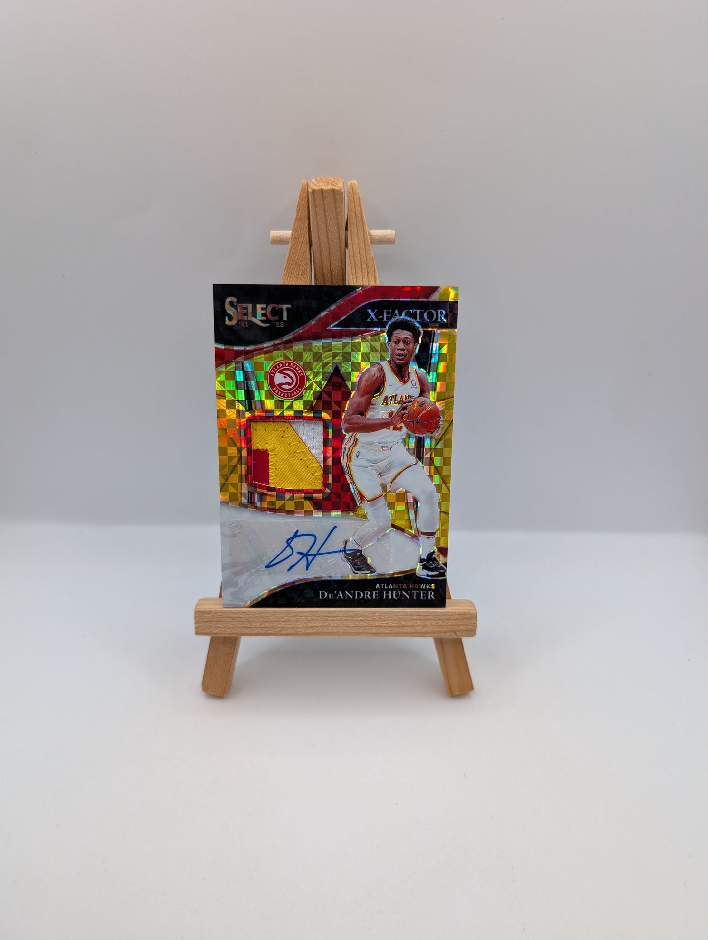 DE'ANDRE HUNTER 2021-22 SELECT X-FACTOR PATCH Gold PRIZM AUTO /10 FRENLY BRICKS - Open 7 Days
