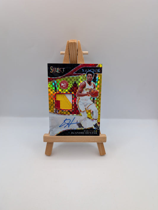 DE'ANDRE HUNTER 2021-22 SELECT X-FACTOR PATCH Gold PRIZM AUTO /10 FRENLY BRICKS - Open 7 Days