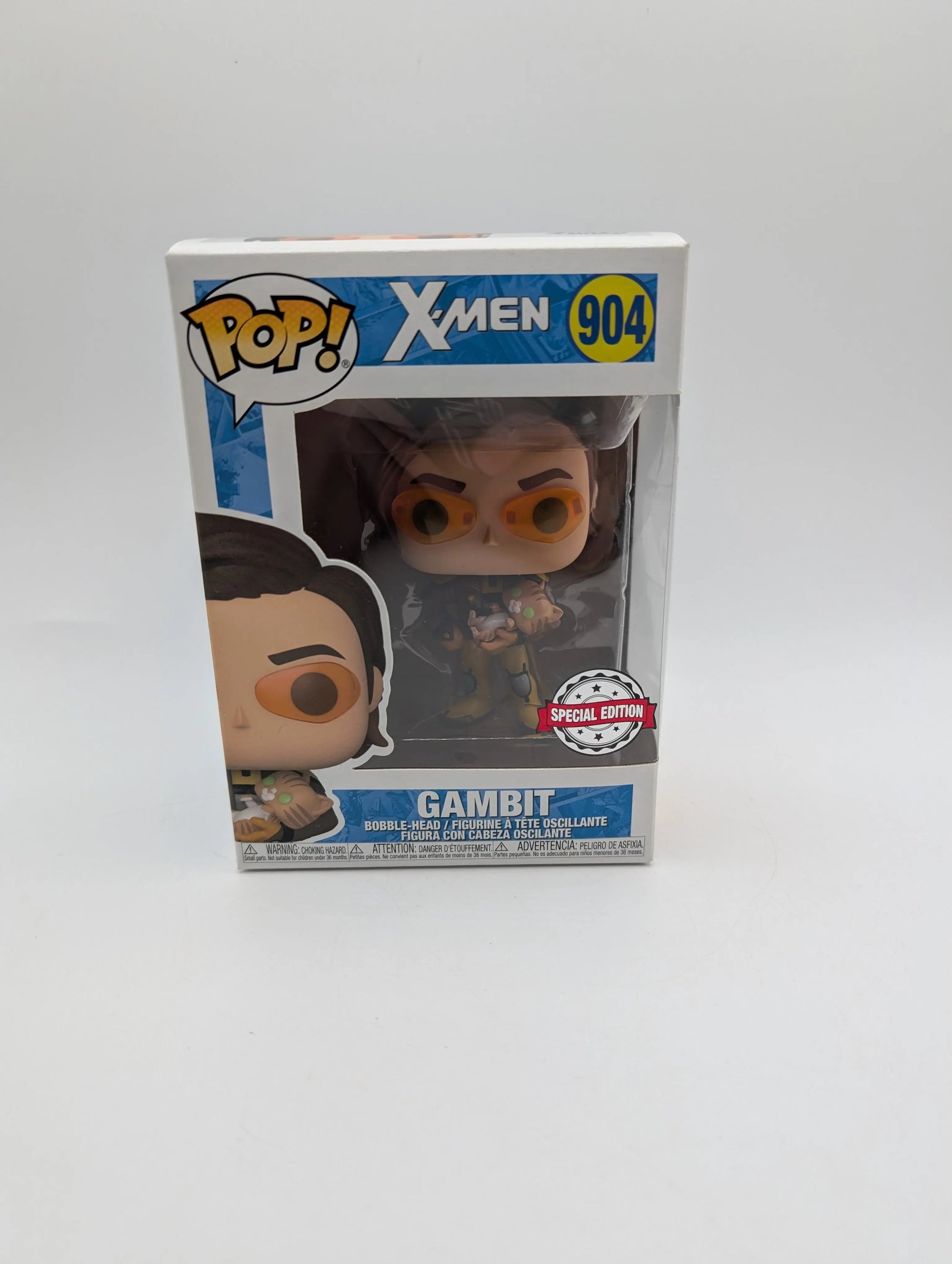 Gambit with Cat 904 ~ Marvel: X-Men ~ Funko Pop Vinyl ~ Special Edition FRENLY BRICKS - Open 7 Days