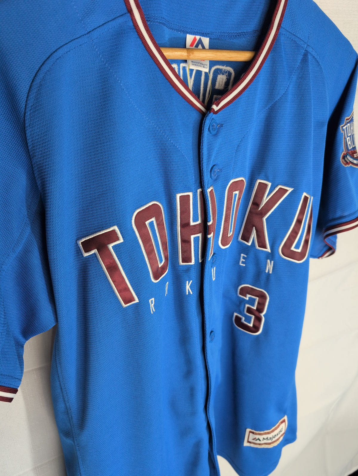 Nippon Baseball Tohoku Rakuten Golden Eagles 2019 Tohoku Blue "Asamura #3" Alternative Large Jersey, photo 18 image 18