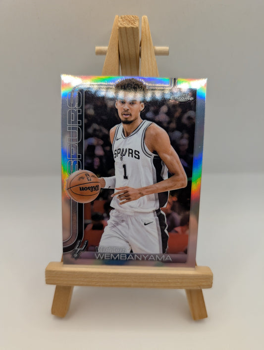 2025-26 Topps Chrome Victor Wembanyama #221 Silver Refractor Spurs FRENLY BRICKS - Open 7 Days
