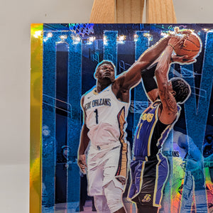 2020-21 Panini Flux #1 D Lux Zion Williamson Gold Prizm /10 Pelicans FRENLY BRICKS - Open 7 Days