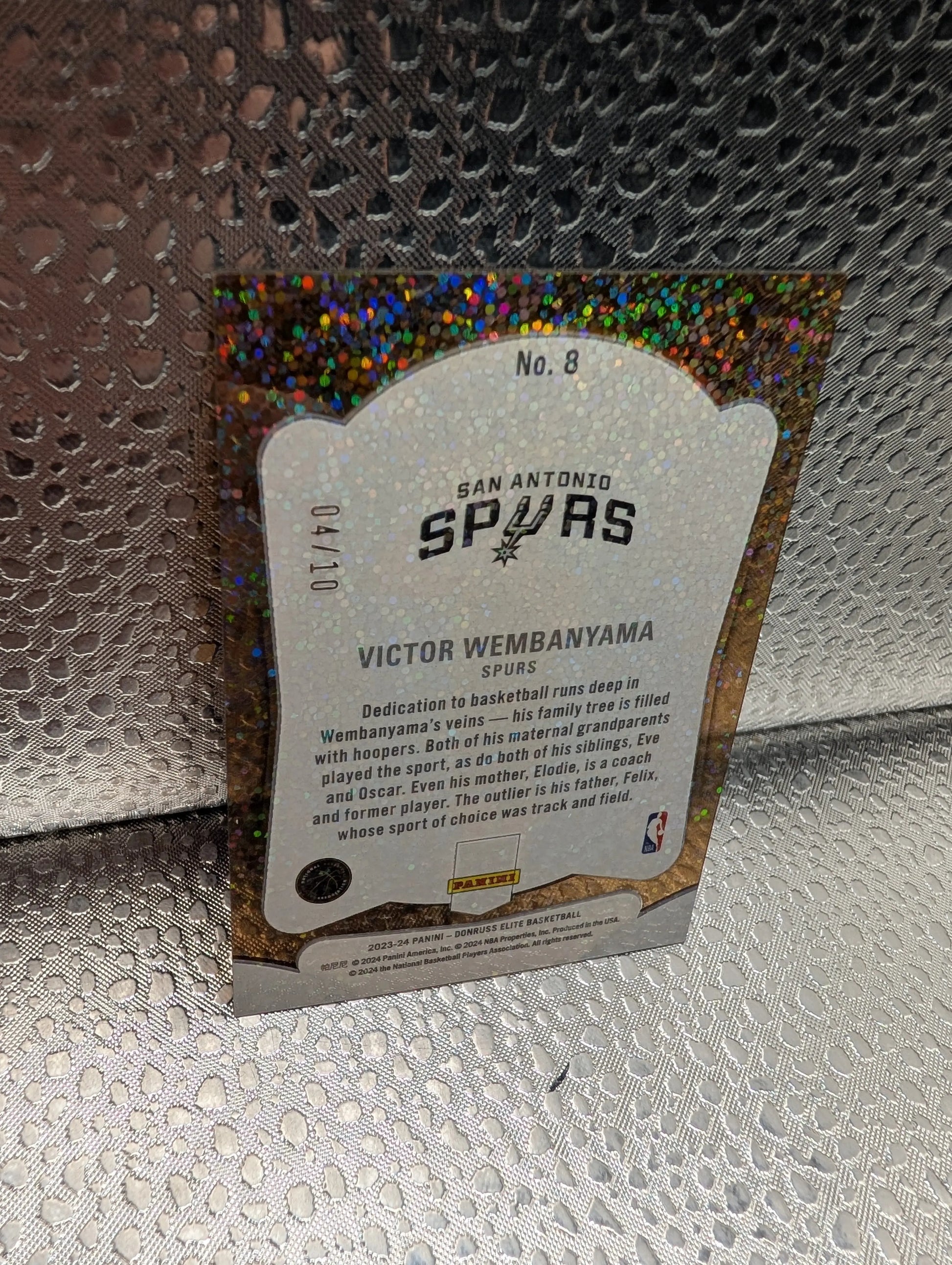 Victor Wembanyama 04/10 Glass Masters Panini Elite FRENLY BRICKS - Open 7 Days