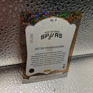 Victor Wembanyama 04/10 Glass Masters Panini Elite FRENLY BRICKS - Open 7 Days