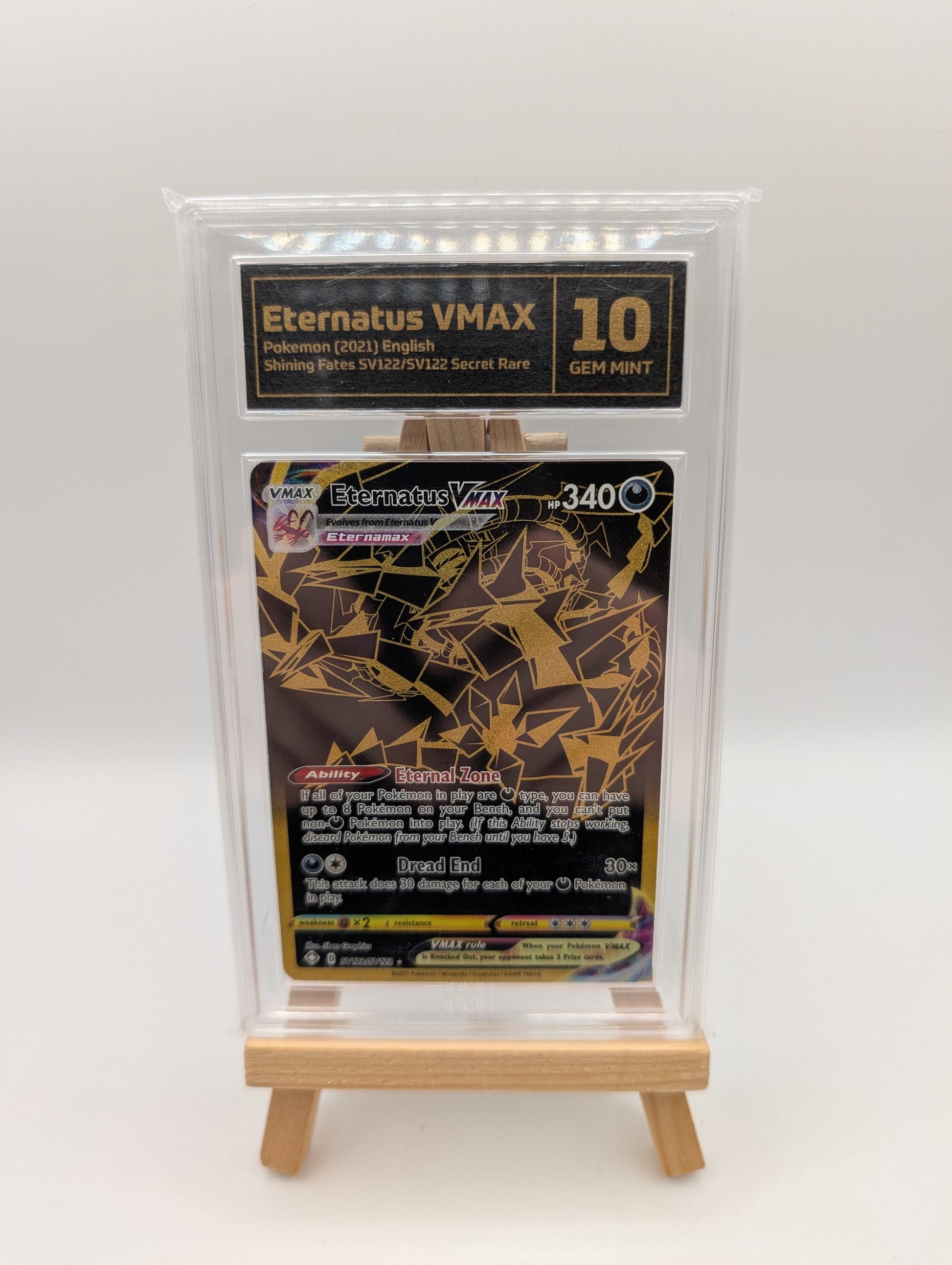 Eternatus V SV122/SV122 Holo Shiny Rare Shining Fates Graded GEM MT 10 FRENLY BRICKS - Open 7 Days