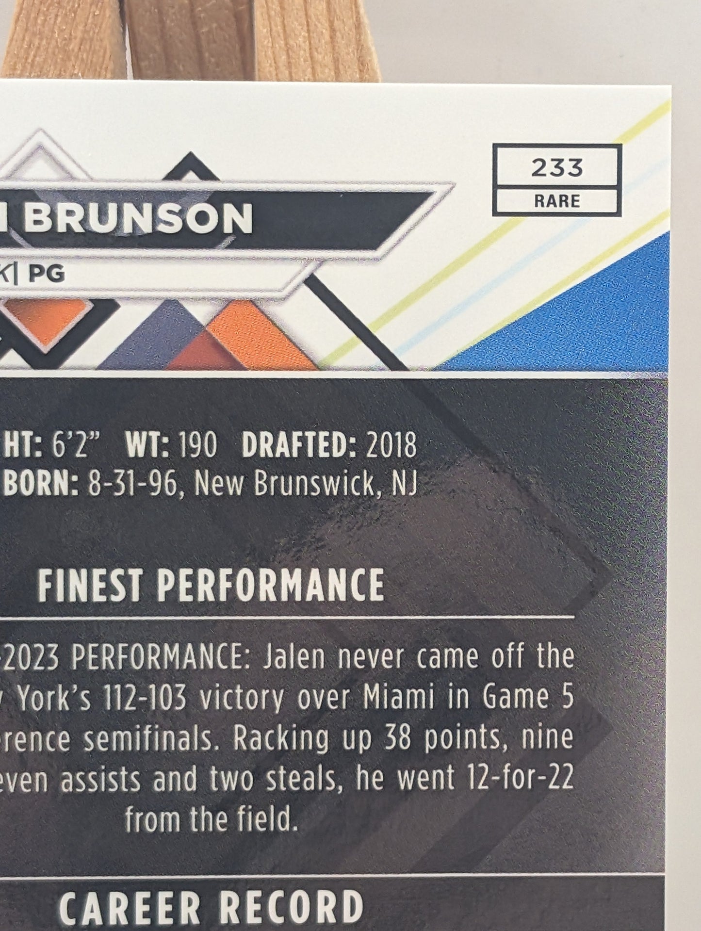 2023-24 Topps Finest - Rare Jalen Brunson #233 /3 FRENLY BRICKS - Open 7 Days