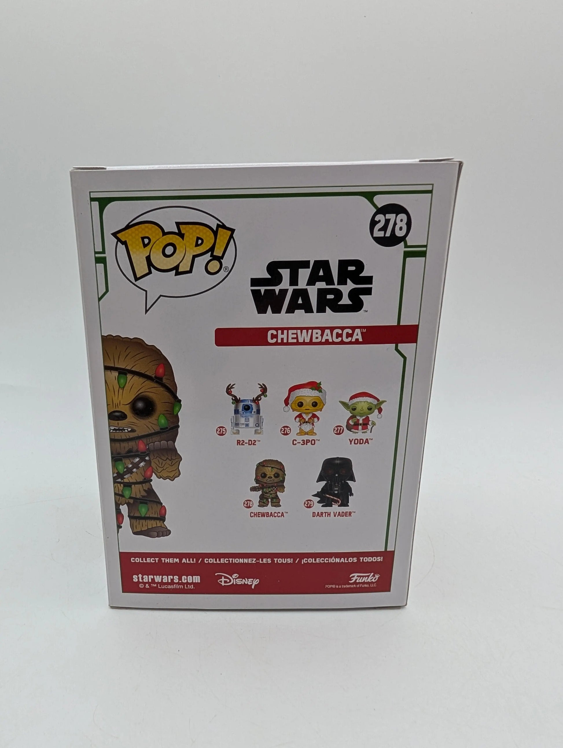 Star Wars - Chewbacca with Lights Christmas Holiday Pop! Vinyl Figure #278 FRENLY BRICKS - Open 7 Days